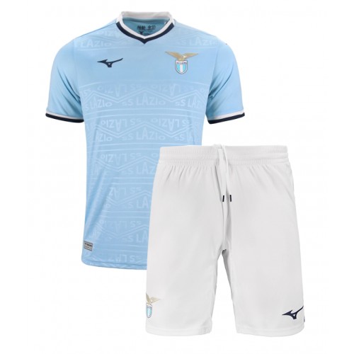 Dětský fotbalový dres Lazio 2024-25 Domácí Krátký Rukáv (+ trenýrky)